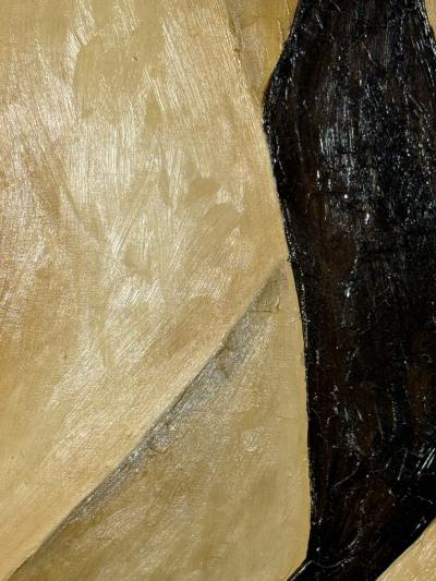 ABSTRACT MODERN PAINTING ON BOARD SIGNED WALTERS