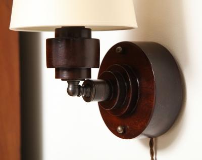 AERO Turned Mahogany Sconce
