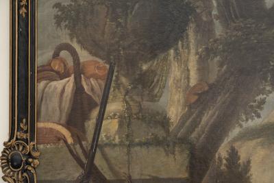 AFTER THE HUNT A POINTER A LURCHER AND A BAG OF GAME