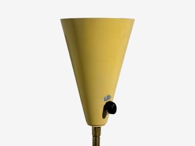 AJH Adjustable Wall Sconces Lacquered Metal Brass Sweden 1950s