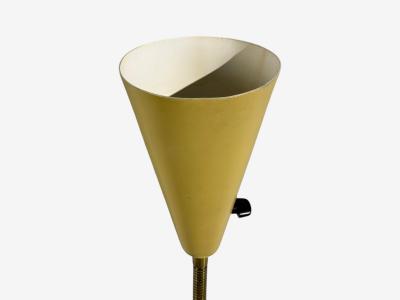 AJH Adjustable Wall Sconces Lacquered Metal Brass Sweden 1950s
