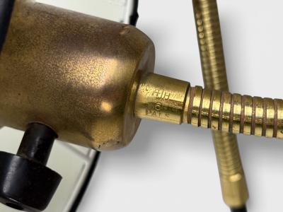 AJH Swedish Modern Adjustable Floor Lamp Metal Brass Sweden 1950s