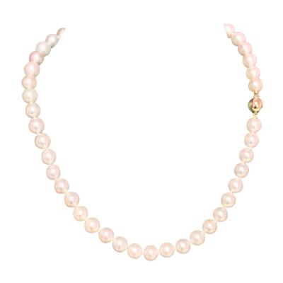 AKOYA PEARL NECKLACE 14K GOLD 16 8 MM CERTIFIED