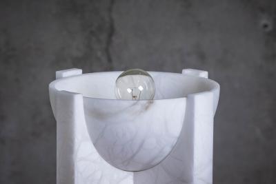 ALABASTER ORB TABLE LAMP