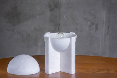 ALABASTER ORB TABLE LAMP