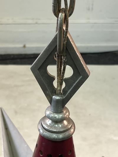 ALUMINUM ART DECO STAR CHANDELIER