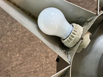 ALUMINUM ART DECO STAR CHANDELIER