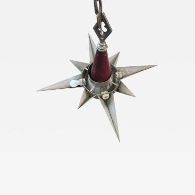 ALUMINUM ART DECO STAR CHANDELIER