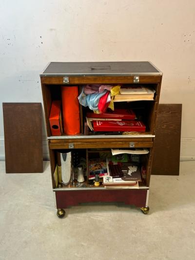 AMAZING MID CENTURY LOADED MAGICIANS BOX