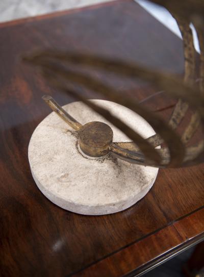 AMERICAN DESIGN Gilt Brass Palm Frond Table Lamps