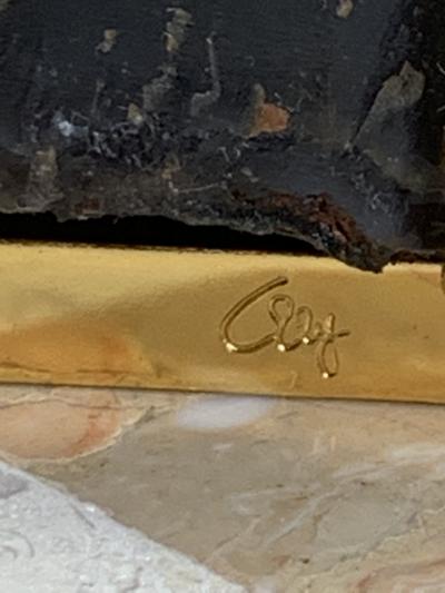 AMETHYST GEODE MODERNIST FISH SCULPTURE