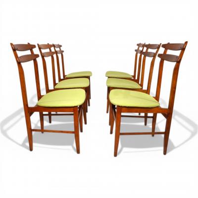 AMMA Set of 6 dining chairs by Amma Torino 1960
