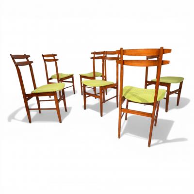 AMMA Set of 6 dining chairs by Amma Torino 1960