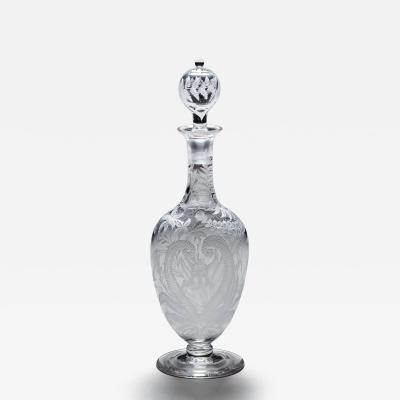 AN EDINBURGH CRYSTAL FINELY ENGRAVED DECANTER