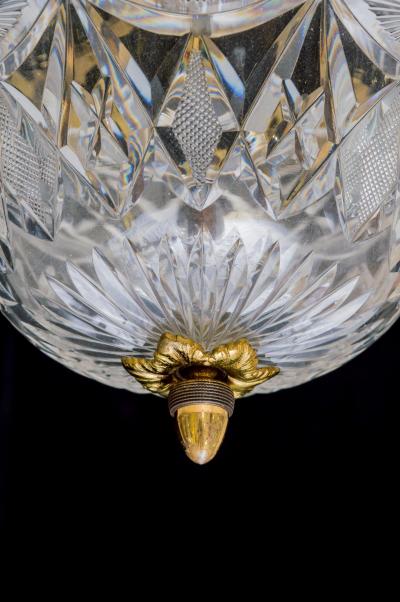 AN ELABORATELY CUT VICTORIAN BOWL LIGHT