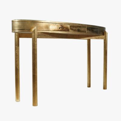 AN ELEGANT GOLD LEAF FINISHED CONSOLE