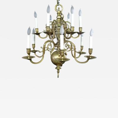 AN ENGLISH TWELVE LIGHT CHANDELIER