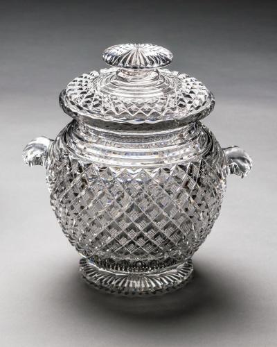 AN EXCEPTIONAL PAIR OF REGENCY CUT GLASS ICE BUCKETS