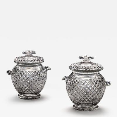 AN EXCEPTIONAL PAIR OF REGENCY CUT GLASS ICE BUCKETS