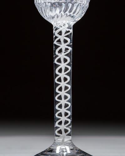 AN EXTREMELY RARE FLORAL MOULDED OPAQUE TWIST