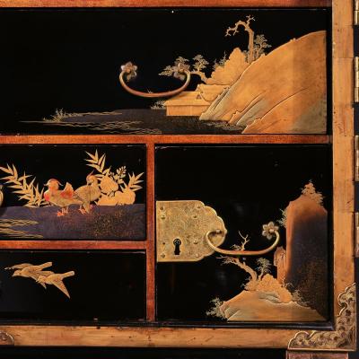 AN IMPORTANT LATE 17TH CENTURY JAPANESE LACQUERED CABINET
