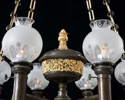 AN IMPORTANT REGENCY DISH LIGHT OF EXCEPTIONAL SIZE