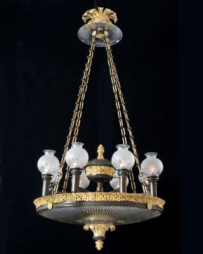 AN IMPORTANT REGENCY DISH LIGHT OF EXCEPTIONAL SIZE