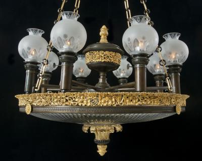AN IMPORTANT REGENCY DISH LIGHT OF EXCEPTIONAL SIZE