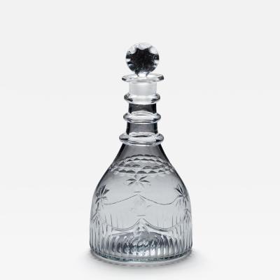AN IRISH CUT GLASS DECANTER