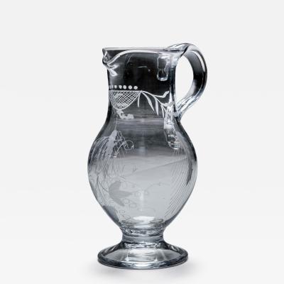 AN IRISH ENGRAVED GEORGIAN JUG