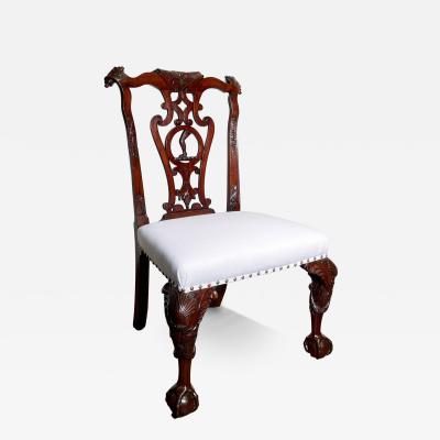 AN IRISH GEORGE II MAHOGANY SIDE CHAIR