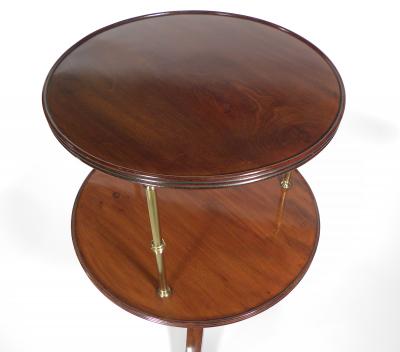 AN IRISH REGENCY MAHOGANY TWO TIER DUMBWAITER