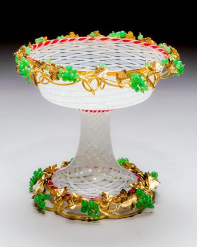 AN ORMOLU MOUNTED ST LOUIS LATACINO COMPORT