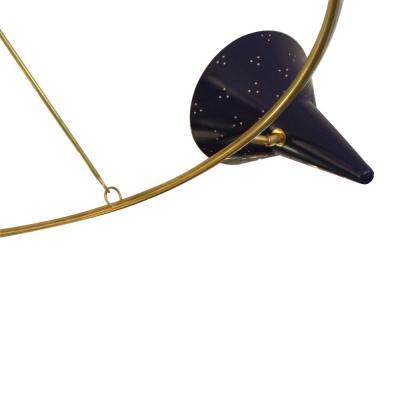 AN OUTSTANDING TRE CENTO RING CEILING LIGHT