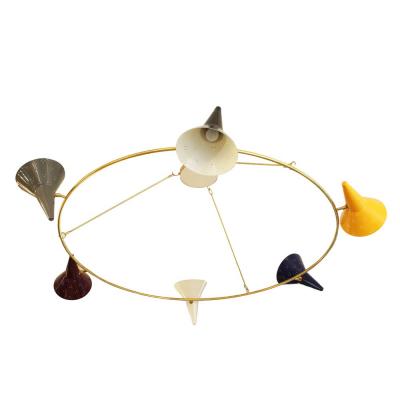 AN OUTSTANDING TRE CENTO RING CEILING LIGHT