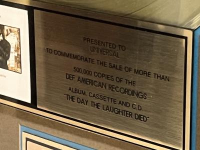 ANDREW DICE CLAY RIAA GOLD RECORD AWARD