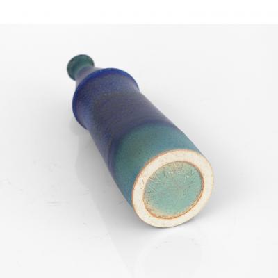 ANNIKI HOVISAARI ANNIKI HOVISAARI UNIQUE MATTE BLUE VASE FOR ARABIA FINLAND 1960S 