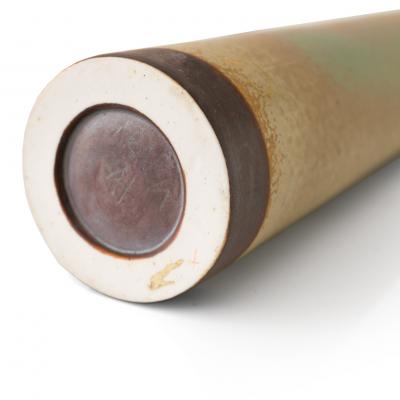 ANNIKI HOVISAARI ANNIKI HOVISAARI UNIQUE VASE IN GREEN YELLOW FOR ARABIA FINLAND 1960S 