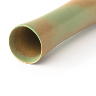 ANNIKI HOVISAARI ANNIKI HOVISAARI UNIQUE VASE IN GREEN YELLOW FOR ARABIA FINLAND 1960S 