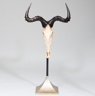 ANTELOPE HUNTING TROPHY MOUNTED ON A ZINC STAND 