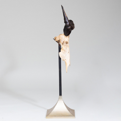 ANTELOPE HUNTING TROPHY MOUNTED ON A ZINC STAND 