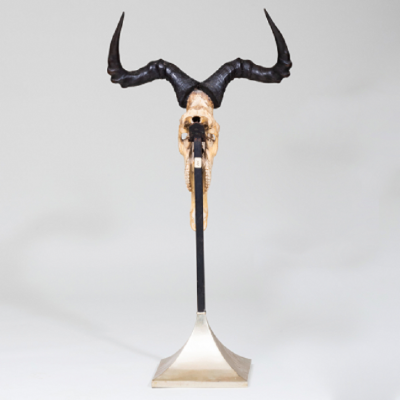 ANTELOPE HUNTING TROPHY MOUNTED ON A ZINC STAND 