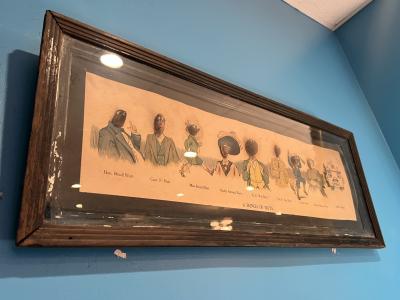 ANTIQUE BUNCH OF NUTS COMICAL EARLY LITHOGRAPH