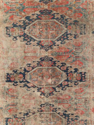 ANTIQUE CENTRAL ASIAN FLATWEAVE SOUMAK ROOM SIZE CARPET