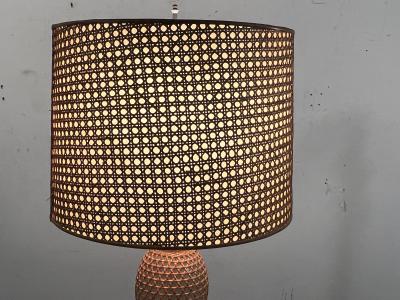 ANTIQUE FRENCH SELZTER MAKER LAMP WITH ORIGINAL MATCHING SHADE