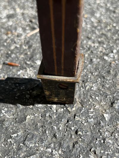 ANTIQUE INLAID ENVELOPE GAME TABLE