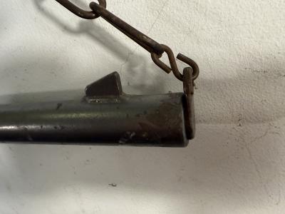 ANTIQUE OAK AND METAL GUN TRADE SIGN