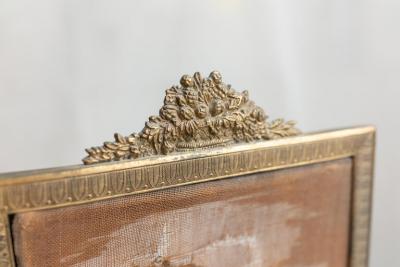 ANTIQUE RUSSIAN GOTHIC STYLE GILT BRONZE AND BRASS CANDLE HOLDER SCREEN