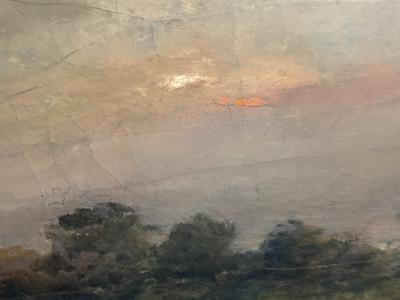 ANTIQUE SIGNED LANDSCAPE PAINTING BY A J NICKLAS 1906