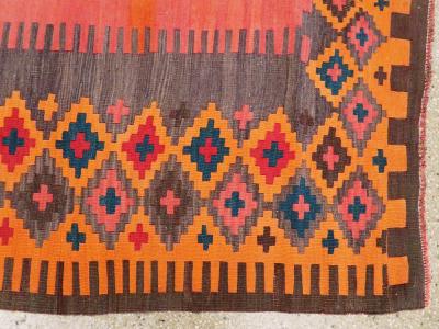 ANTIQUE TURKISH FLAT WEAVE KILIM